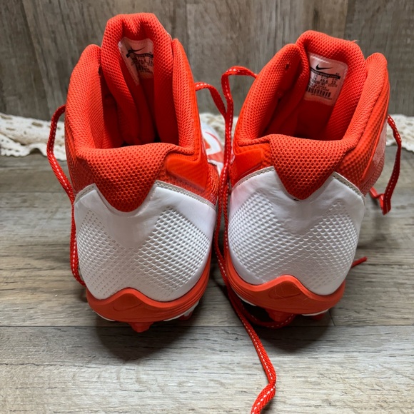 Nike Alpha Pro Football Cleats Men's Sz 15White/orange 599025-181 shoes*READ* - Picture 7 of 13